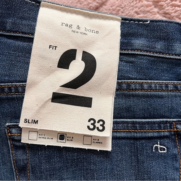 NWT Rag & Bone Slim Denim Jeans Women’s Size 33 - Picture 2 of 11